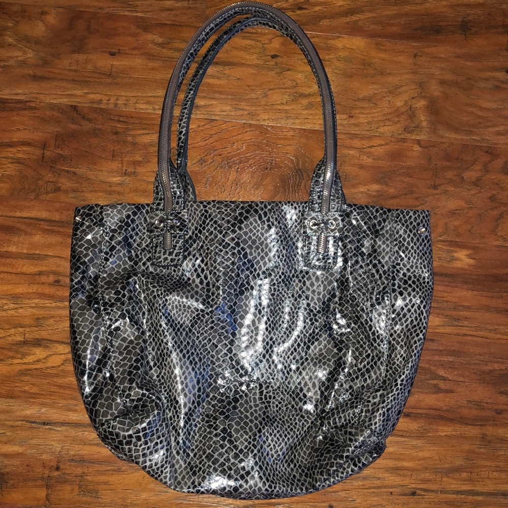 Jessica Simpson. Grey Snakeskin Bag/Purse.